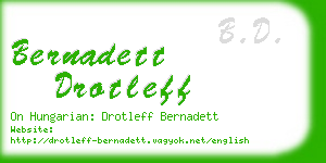 bernadett drotleff business card